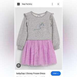 NWT toddler girl Frozen Elsa sweater dress w/ sparkly lavender/purple tulle 2T